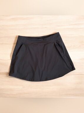 NEW LOLE Black Women's Pull On Active Skort Large Pockets Athletica High Waisted